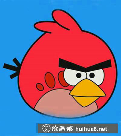 簡(jiǎn)筆畫教程怎么畫憤怒的小鳥(niǎo)