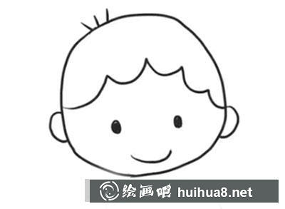 簡筆畫教程怎么畫拿糖葫蘆的小男孩