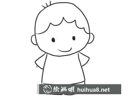 簡筆畫教程怎么畫拿糖葫蘆的小男孩