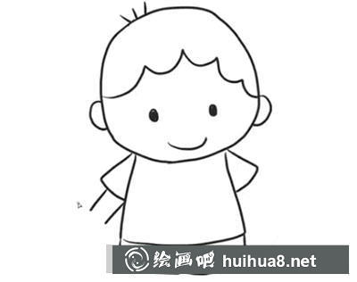 簡筆畫教程怎么畫拿糖葫蘆的小男孩