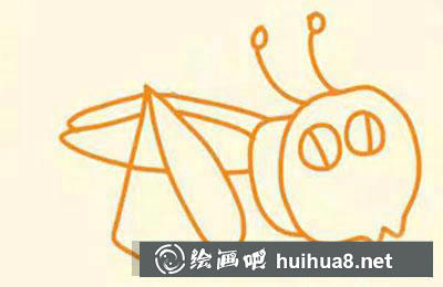 簡(jiǎn)筆畫教程怎么畫蟋蟀第四步