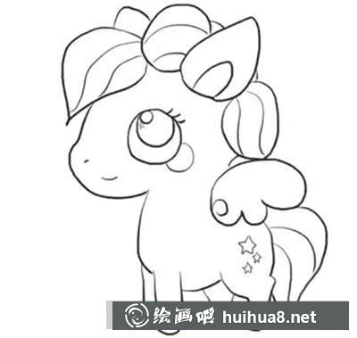 簡筆畫教程怎么畫小白馬