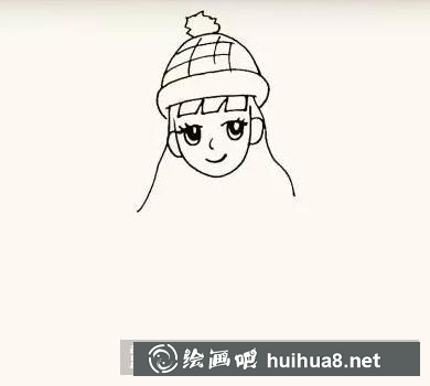 兒童畫拜年的小孩