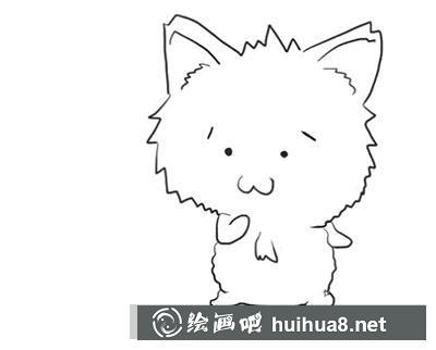 怎么畫驚嚇的小狗