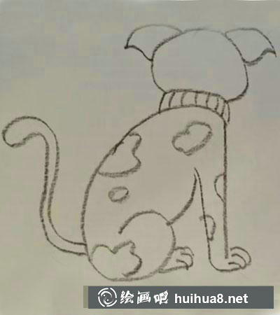 怎么用數(shù)字6畫狗狗