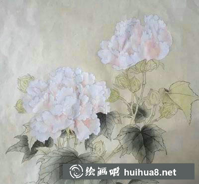 工筆畫教程怎么畫紅芙蓉