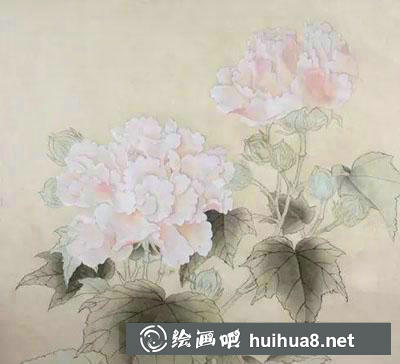 工筆畫教程怎么畫紅芙蓉