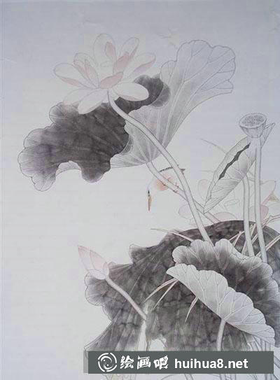 怎么畫荷花