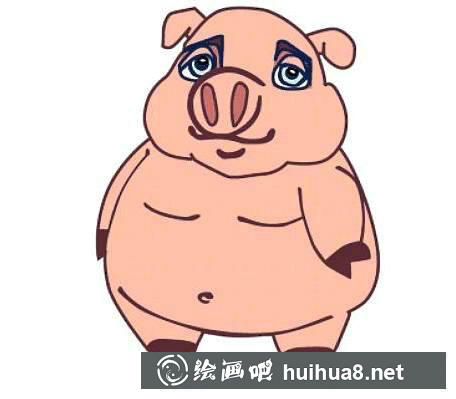 小豬涂色完成圖