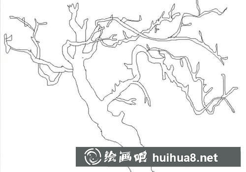 櫻花樹簡筆畫教程