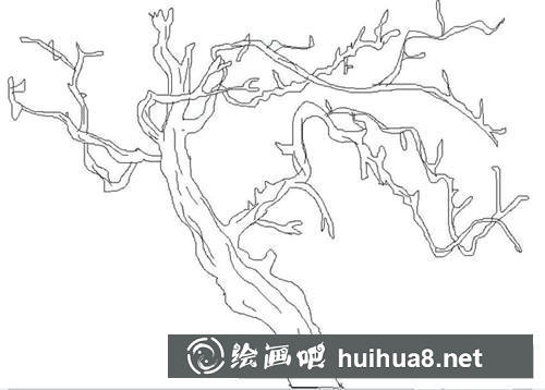 櫻花樹簡筆畫教程