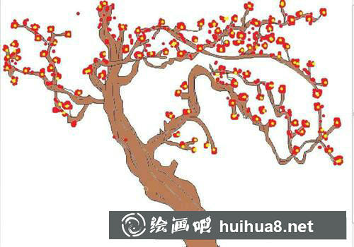 櫻花樹簡筆畫教程