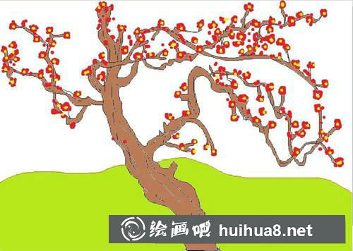 櫻花樹簡筆畫教程