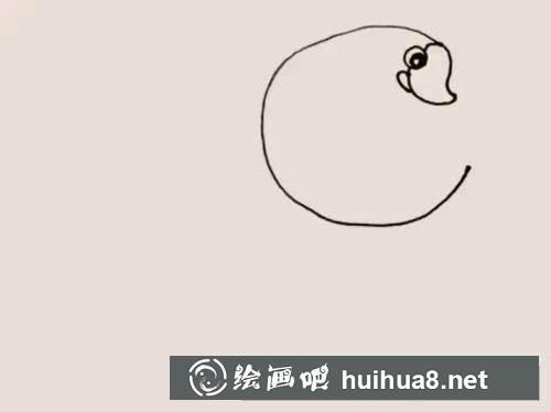 天鵝簡(jiǎn)筆畫過程