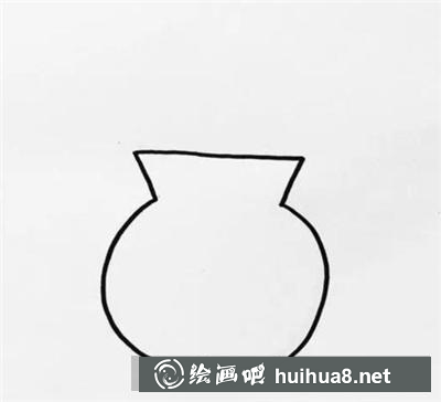 瓶插鮮花簡筆畫