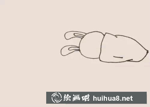 月亮兔簡筆畫過程