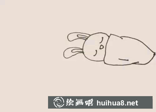 月亮兔簡筆畫過程