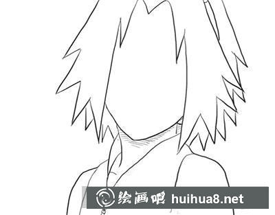 簡(jiǎn)筆畫教程怎么畫春野櫻的衣服圖案