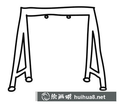 簡(jiǎn)筆畫教程秋千的畫法