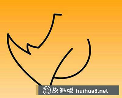 簡(jiǎn)筆畫教程犀牛的畫法