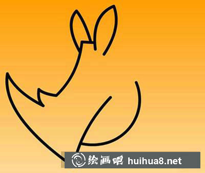 簡(jiǎn)筆畫教程犀牛的畫法