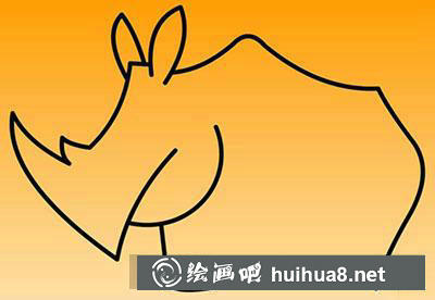 簡(jiǎn)筆畫教程犀牛的畫法