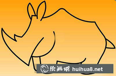 簡(jiǎn)筆畫教程犀牛的畫法