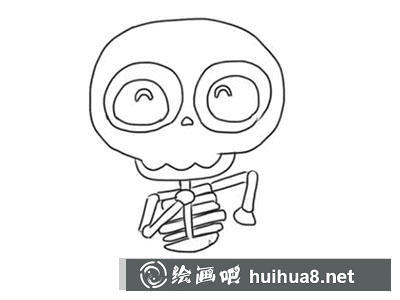 如何畫骷髏第五步