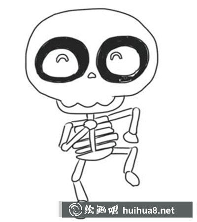 如何畫骷髏第七步