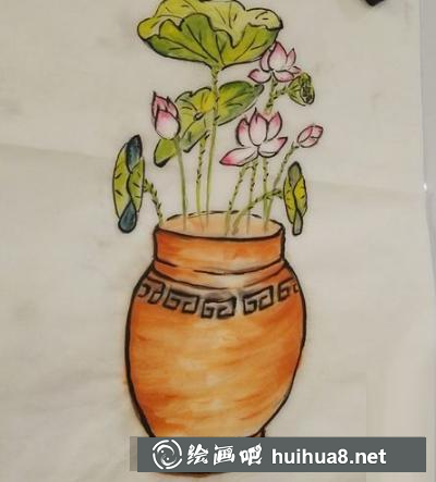 荷花的畫法