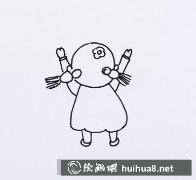 貼福字兒童畫