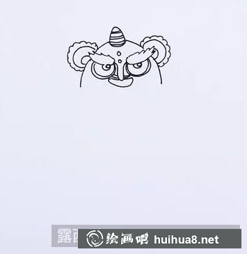 舞獅子兒童畫