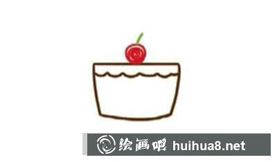 巧克力蛋糕簡(jiǎn)筆畫(huà)