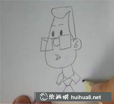 簡(jiǎn)筆畫教程怎么畫小頭爸爸