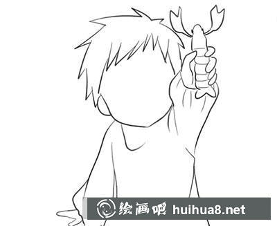 簡筆畫教程怎么畫抓龍蝦的男孩