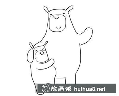 簡(jiǎn)筆畫(huà)教程怎么畫(huà)大熊與小熊