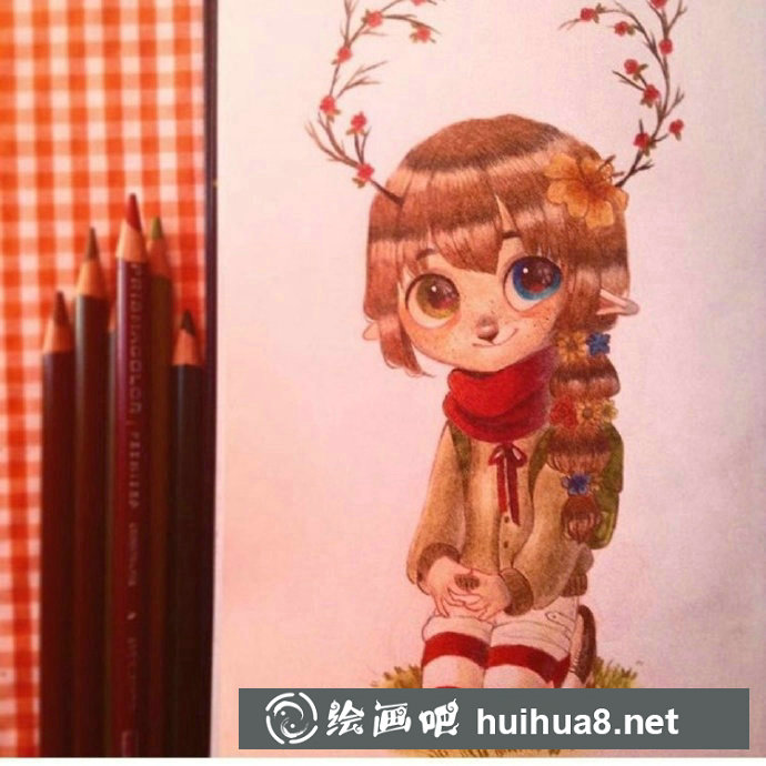 一組超萌的人物插畫作品