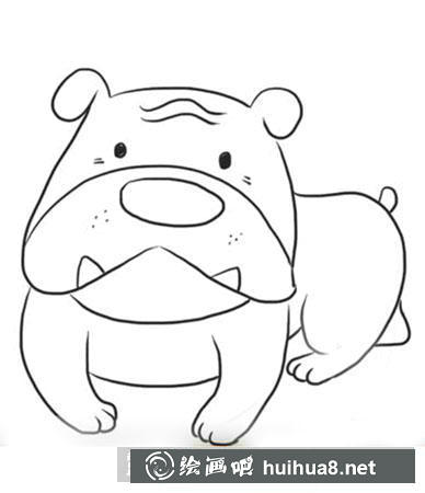 簡筆畫教程怎么畫惡霸犬