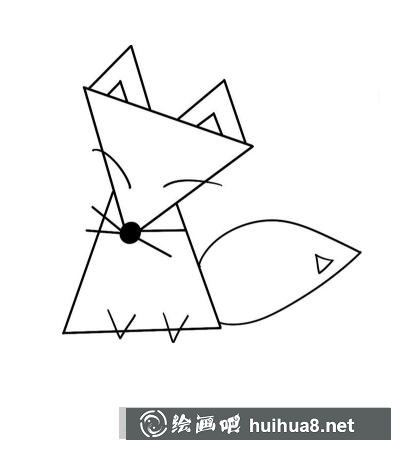 狐貍的畫法第四步