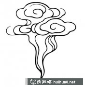 簡筆畫祥云教程：不同形狀祥云繪法