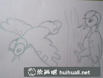 啄木鳥的畫法