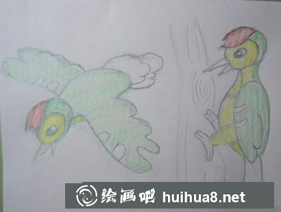 啄木鳥的畫法