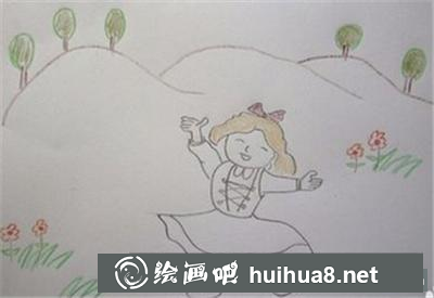草原跳舞的小公主