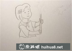 兒童畫教程植樹小女孩