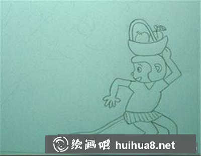 摘桃子的小猴子