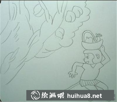 摘桃子的小猴子