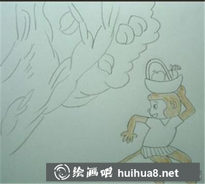 摘桃子的小猴子