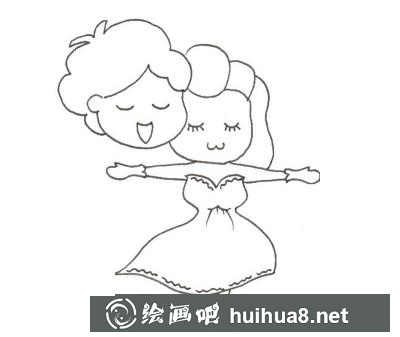 新郎新娘的畫法