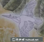 國畫教程翠鳥畫法