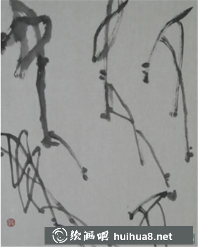 葡萄的果實,葉子,藤條的畫法